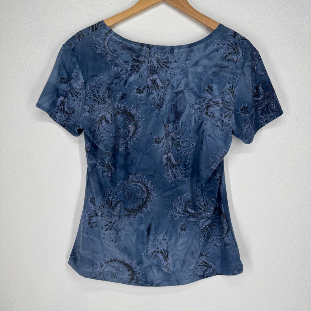 Vintage Suzie Y2K Tie Dye Paisley Sweetheart Neck Top Fairy GrungeW Whimsigoth - Picture 6 of 7